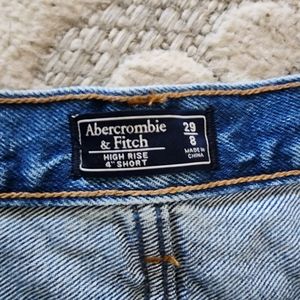 Abercrombie & Fitch high rise 4 inch shorts button fly